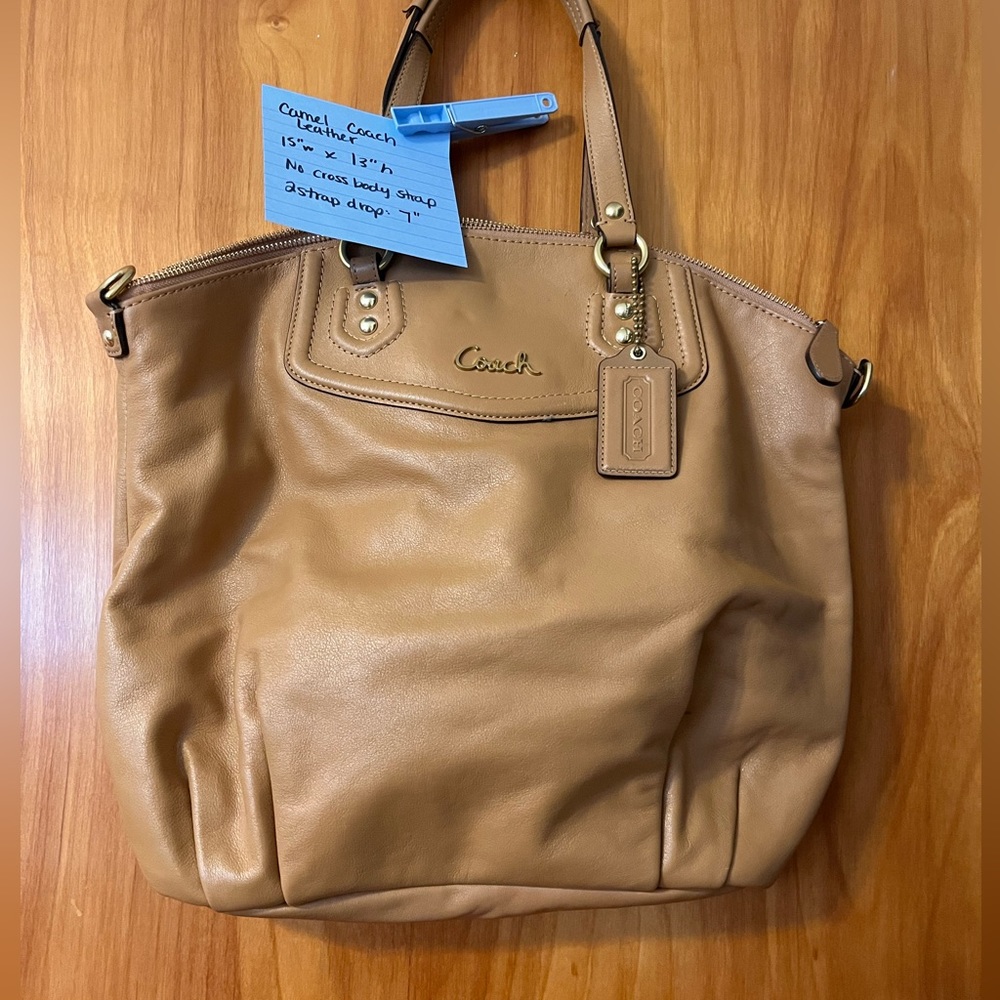 Brown leather coach, excellent used condition